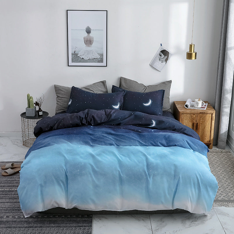 Solid Color Seersucker Ruffled 3-Piece Bedding Set - Calm Cloud Bedding